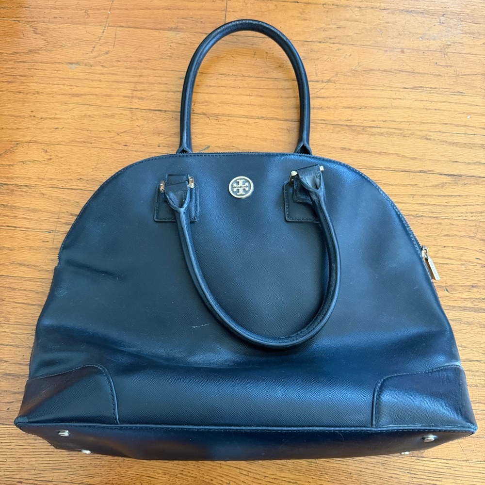 Tory Burch Robinson Zip Top Dome Leather Satchel